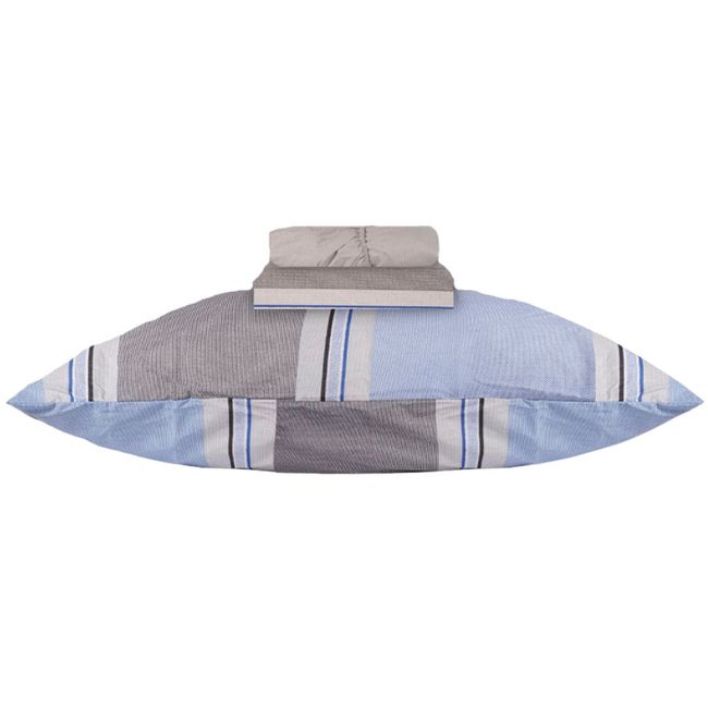 Jogo de Cama Solteiro 150 Fios Corttex 3 Peças Attuale Azul 2