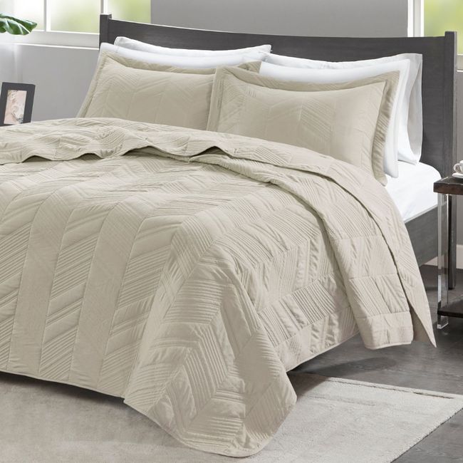 Colcha King Size 300 Fios Corttex Ouro 3 Peças Bege