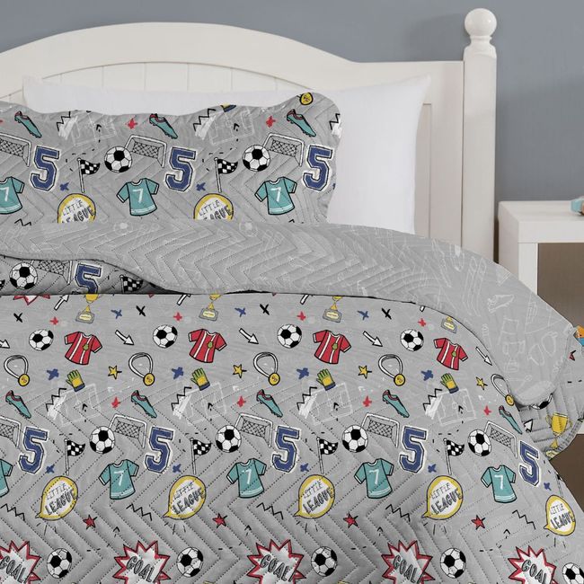 Colcha Solteiro Infantil Corttex Studio Mix 2 Peças Bola