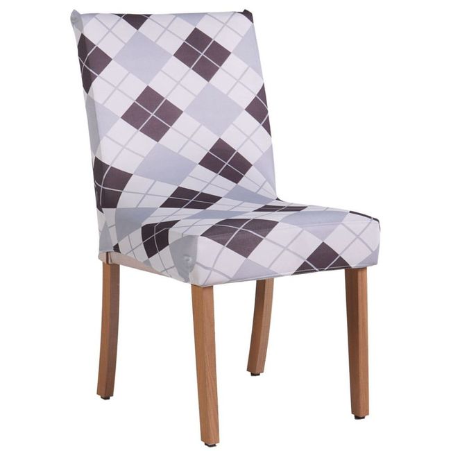 Capa de Cadeira Malha Gel Hiper Têxtil Estampada Cinza