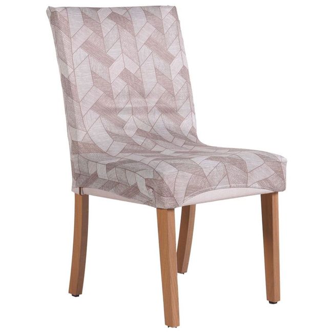 Capa de Cadeira Malha Gel Hiper Têxtil Estampada Marrom