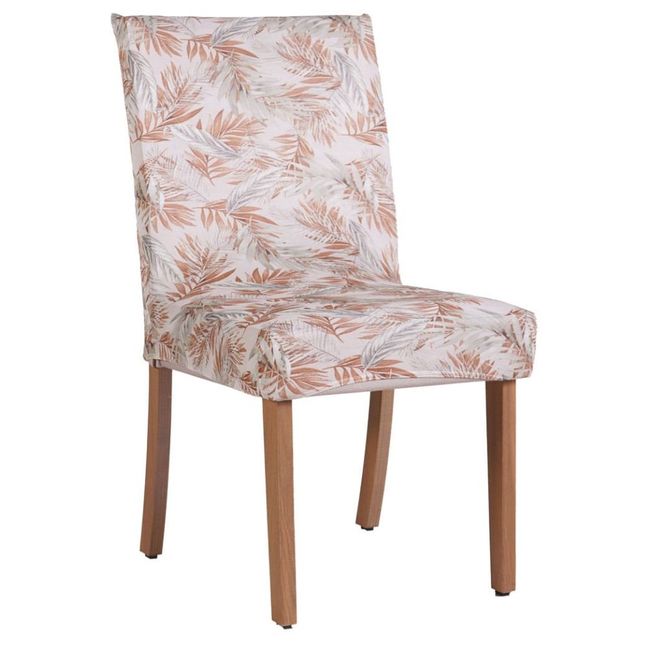 Capa de Cadeira Malha Gel Hiper Têxtil Estampada Bege