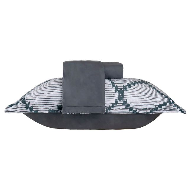 Jogo de Lençol e Fronha Queen Size Bella Enxovais Malha 100% Algodão 3 Peças Cloud Pedro