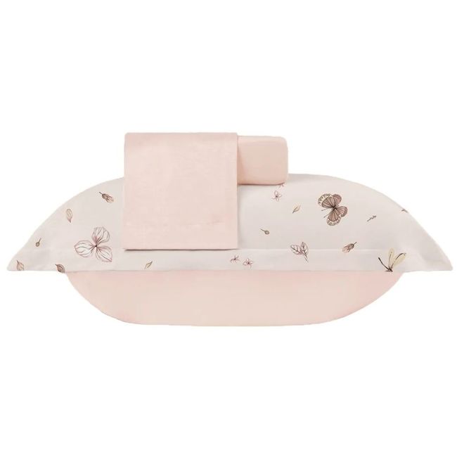 Jogo de Lençol e Fronha King Size Bella Enxovais Malha 100% Algodão 3 Peças Cloud Briza