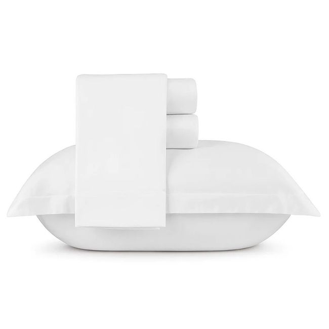 Jogo de Cama Casal 400 Fios 100% Algodão 4 Peças Bella Enxovais Branco