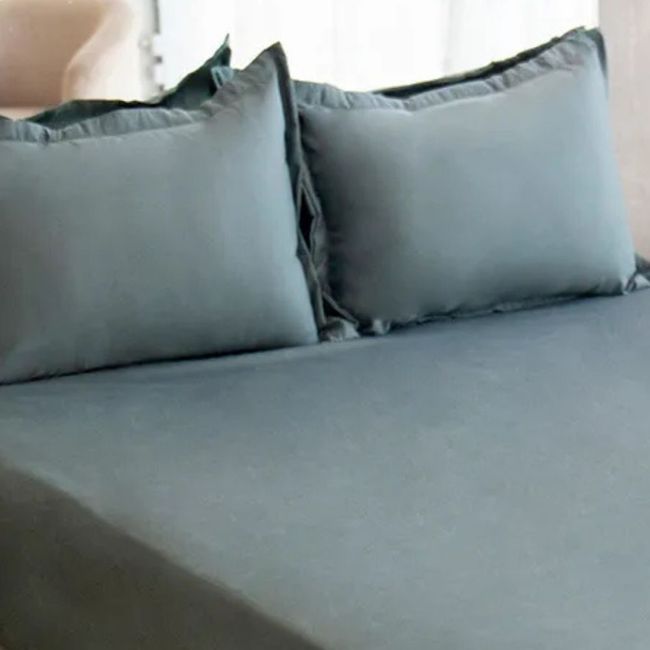 Jogo de Lençol e Fronha Solteiro Bella Enxovais 2 Peças Bella Twist Chumbo