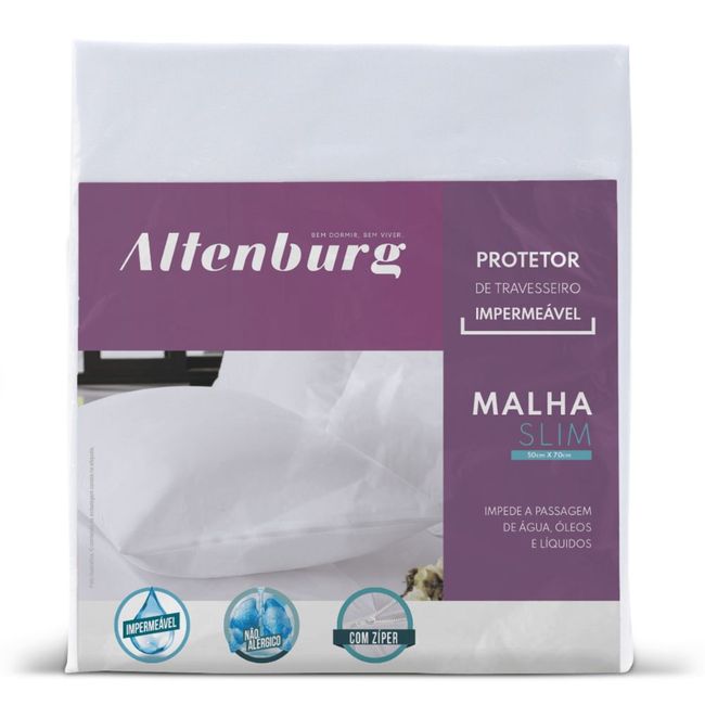 Protetor de Travesseiro Impermeável Altenburg Protect Malha Slim Branco