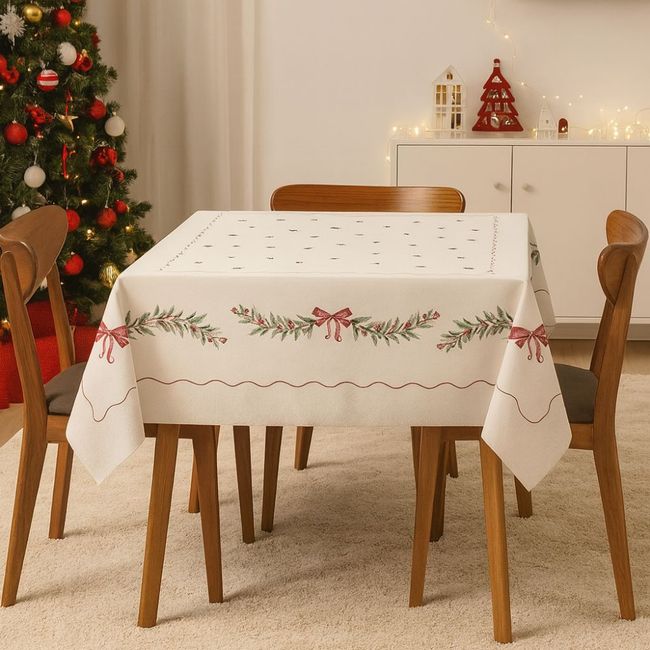 Toalha de Mesa Quadrada 200x200cm Matisse Dohler Clean Natal 123