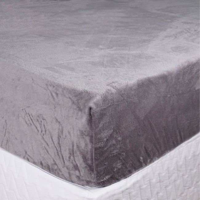 Lençol de Plush Casal Hedrons Inove Ardósia