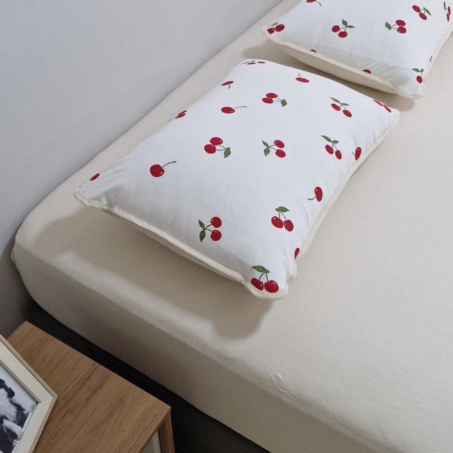 Jogo de Cama King Size Malha 3 Peças Majogart Cereja Bege