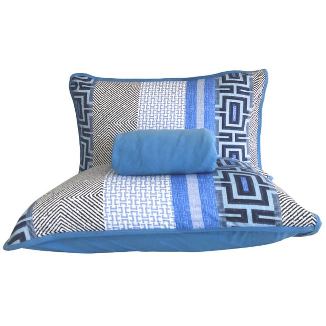 Jogo de Cama King Size Malha 3 Peças Majogart Azul