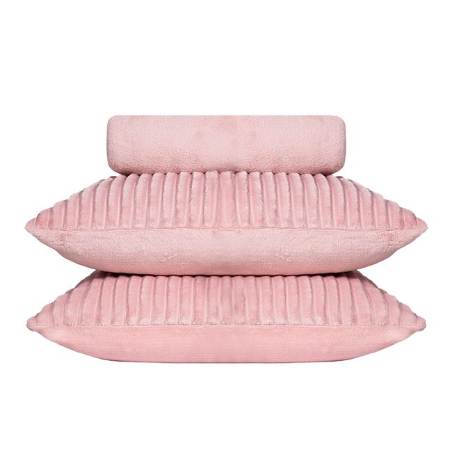 Jogo de Cama Casal Plush 3 Peças BBC Têxtil Rosa