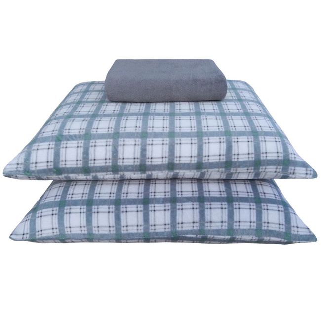 Jogo de Lençol e Fronhas King Size Plush BBC Têxtil Estampado 3 Peças 205