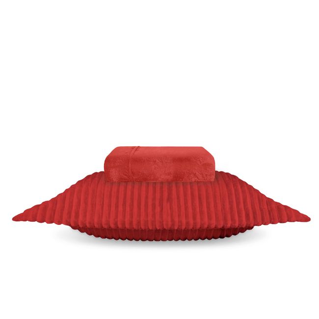 Jogo de Cama Solteiro Plush 2 Peças BBC Têxtil Cereja