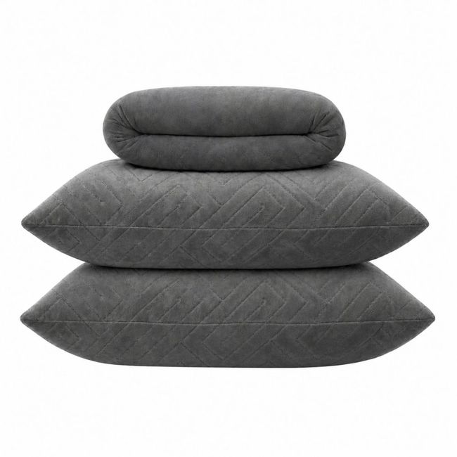 Jogo de Lençol e Fronha Queen Size Bella Enxovais Splendore 3 Peças Chumbo