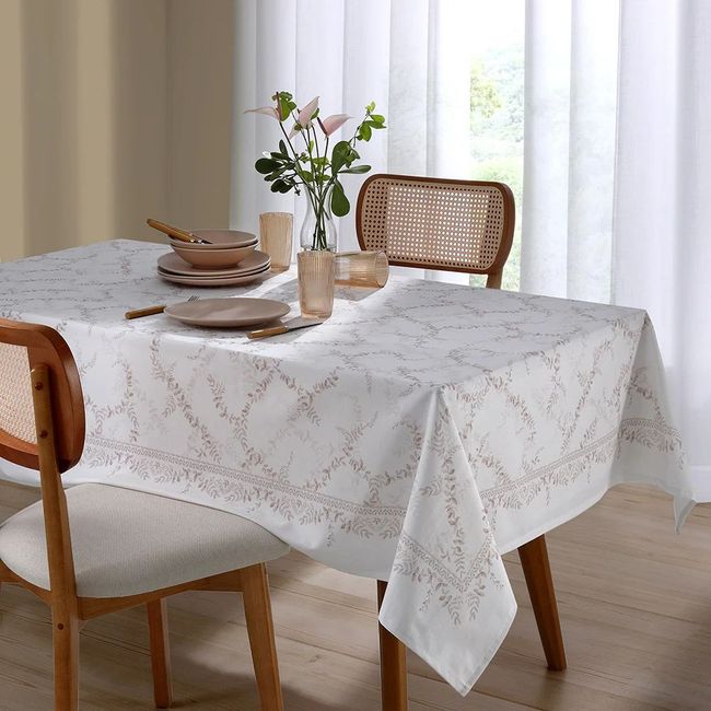 Toalha de Mesa Retangular 8 Lugares Dohler Clean Renova 1.60 x 2.70Mts Íris
