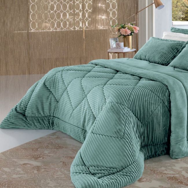Edredom Queen Size Plush Alto Relevo BBC Têxtil 307